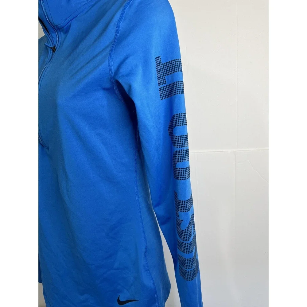 Nike Dri-FIT Pullover Womens Small Blue Half Zip Running Long Sleeve Shirt - Picture 3 of 8